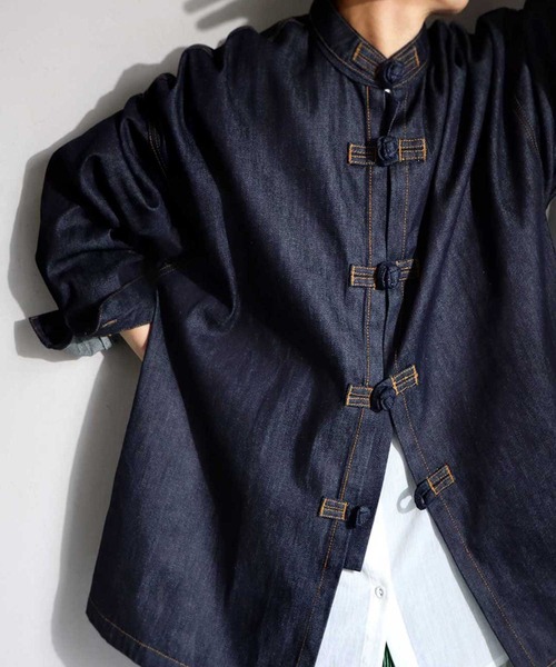 antiqua（アンティカ）の「チャイナデニムジャケット（デニムジャケット・レディース・ノンウォッシュ・FREE）」の7枚目の写真