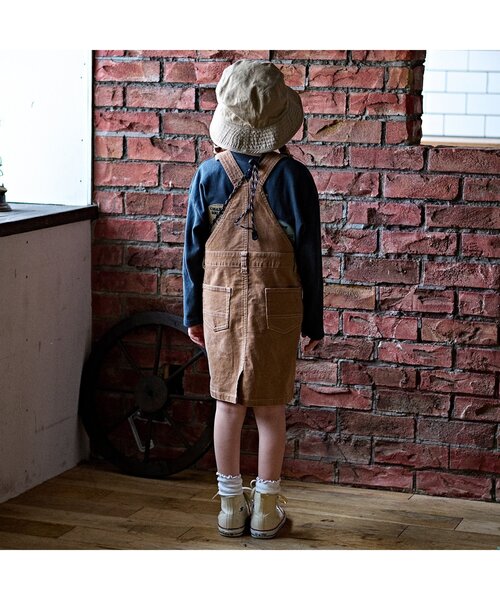 BREEZE（ブリーズ）の「後ろスリットジャンスカ（ジャンパースカート・キッズ・インディゴブルー/ベージュ・130/140/120/100/110/90/80）」の12枚目の写真