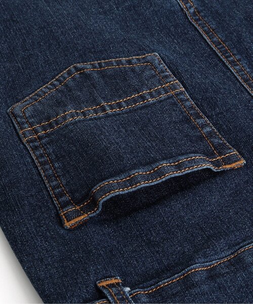 BREEZE（ブリーズ）の「後ろスリットジャンスカ（ジャンパースカート・キッズ・インディゴブルー/ベージュ・130/140/120/100/110/90/80）」の18枚目の写真