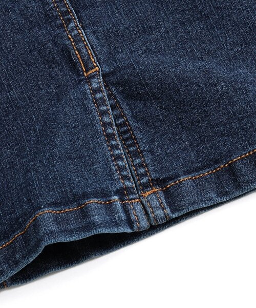 BREEZE（ブリーズ）の「後ろスリットジャンスカ（ジャンパースカート・キッズ・インディゴブルー/ベージュ・130/140/120/100/110/90/80）」の11枚目の写真