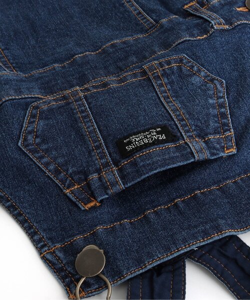 BREEZE（ブリーズ）の「後ろスリットジャンスカ（ジャンパースカート・キッズ・インディゴブルー/ベージュ・130/140/120/100/110/90/80）」の8枚目の写真