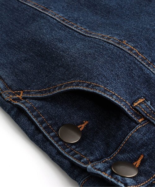 BREEZE（ブリーズ）の「後ろスリットジャンスカ（ジャンパースカート・キッズ・インディゴブルー/ベージュ・130/140/120/100/110/90/80）」の13枚目の写真