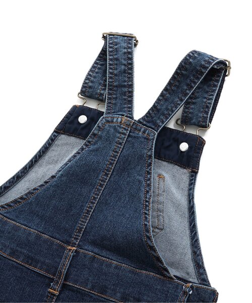 BREEZE（ブリーズ）の「後ろスリットジャンスカ（ジャンパースカート・キッズ・インディゴブルー/ベージュ・130/140/120/100/110/90/80）」の14枚目の写真