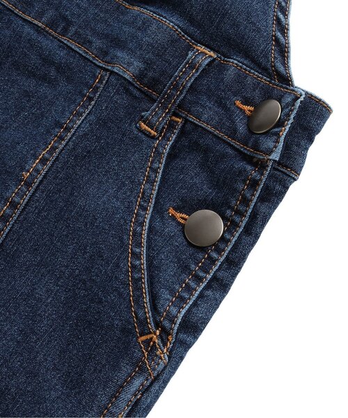 BREEZE（ブリーズ）の「後ろスリットジャンスカ（ジャンパースカート・キッズ・インディゴブルー/ベージュ・130/140/120/100/110/90/80）」の19枚目の写真