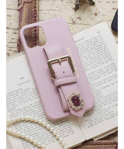 Maison de FLEUR（メゾンドフルール）の「ビジューベルトアイフォン12/12Proケース（スマホケース/カバー・レディース・ボルドー/ブラック/ピンク・FREE）」の11枚目の写真