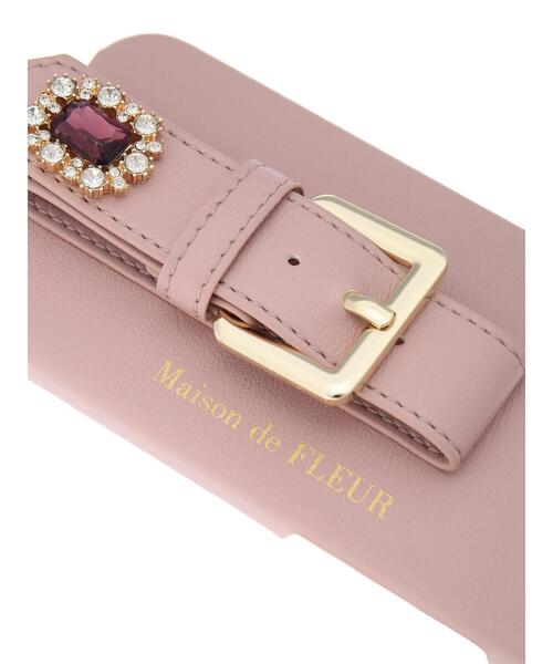 Maison de FLEUR（メゾンドフルール）の「ビジューベルトアイフォン12/12Proケース（スマホケース/カバー・レディース・ボルドー/ブラック/ピンク・FREE）」の20枚目の写真