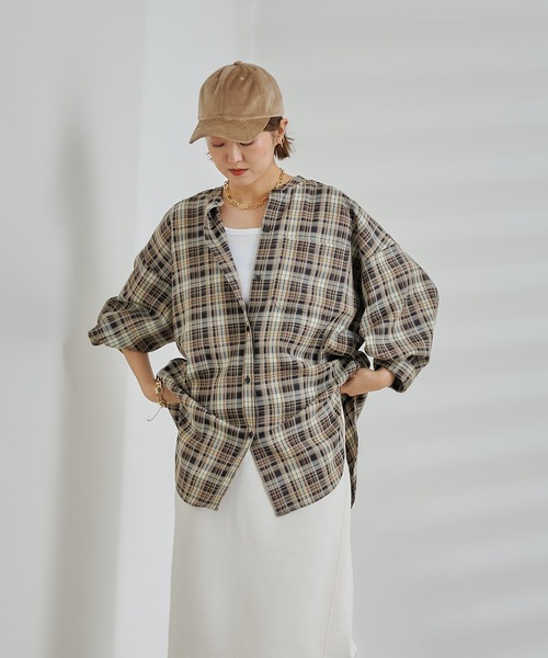 DouDou（ドゥドゥ）の「カルゼチェックシャツ BLK（シャツ/ブラウス・レディース・ブラック・FREE）」の16枚目の写真