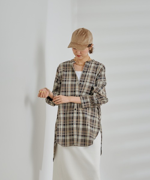 DouDou（ドゥドゥ）の「カルゼチェックシャツ BLK（シャツ/ブラウス・レディース・ブラック・FREE）」の14枚目の写真