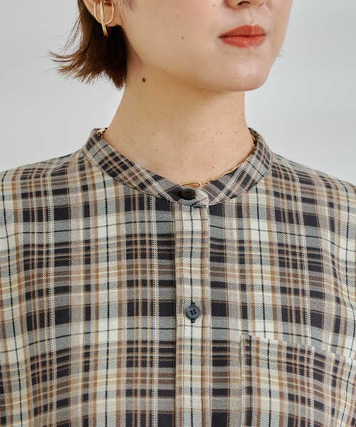 DouDou（ドゥドゥ）の「カルゼチェックシャツ BLK（シャツ/ブラウス・レディース・ブラック・FREE）」の9枚目の写真