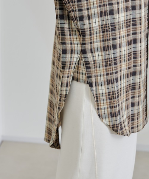 DouDou（ドゥドゥ）の「カルゼチェックシャツ BLK（シャツ/ブラウス・レディース・ブラック・FREE）」の5枚目の写真