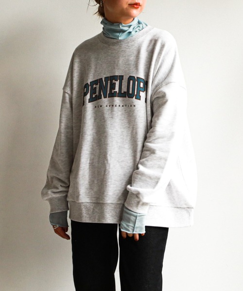 feepur(フェピュール)の「カレッジロゴオーバースウェット(スウェット・レディース・グリーン/ネイビー/オフホワイト/杢グレー・MEDIUM)」の16枚目の写真