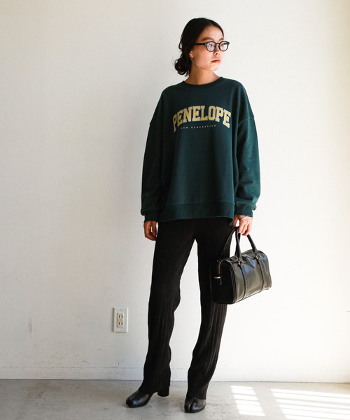 feepur(フェピュール)の「カレッジロゴオーバースウェット(スウェット・レディース・グリーン/ネイビー/オフホワイト/杢グレー・MEDIUM)」の22枚目の写真