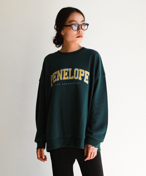 feepur(フェピュール)の「カレッジロゴオーバースウェット(スウェット・レディース・グリーン/ネイビー/オフホワイト/杢グレー・MEDIUM)」の10枚目の写真