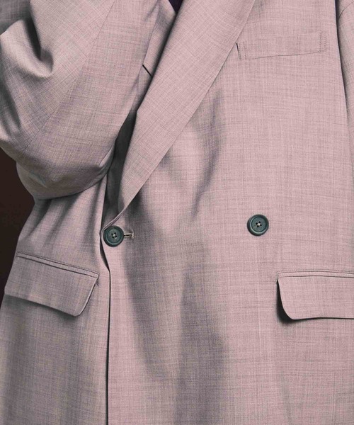 MAISON SPECIAL（メゾンスペシャル）の「《ユニセックスアイテム》マルチファブリックストレッチプライムオーバーダブルテーラードジャケット 【MAISON SPECIAL/メゾンスペシャル】（テーラードジャケット・メンズ・カーキ/ブラック/チャコールグレー/グレー・1/0/2）」の14枚目の写真