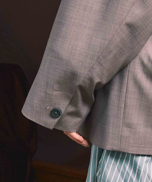 MAISON SPECIAL（メゾンスペシャル）の「《ユニセックスアイテム》マルチファブリックストレッチプライムオーバーダブルテーラードジャケット 【MAISON SPECIAL/メゾンスペシャル】（テーラードジャケット・メンズ・カーキ/ブラック/チャコールグレー/グレー・1/0/2）」の16枚目の写真