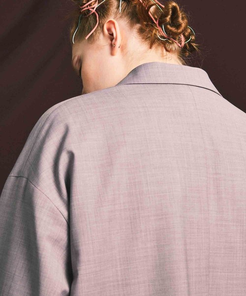 MAISON SPECIAL（メゾンスペシャル）の「《ユニセックスアイテム》マルチファブリックストレッチプライムオーバーダブルテーラードジャケット 【MAISON SPECIAL/メゾンスペシャル】（テーラードジャケット・メンズ・カーキ/ブラック/チャコールグレー/グレー・1/0/2）」の17枚目の写真