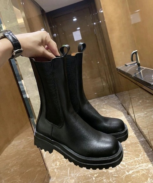 La-gemme（ラジェム）の「サイドゴアロングブーツ（ブーツ・レディース・ホワイト/ブラック・35/36/37/38/39/40）」の16枚目の写真