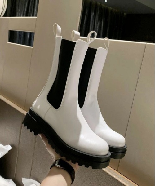 La-gemme（ラジェム）の「サイドゴアロングブーツ（ブーツ・レディース・ホワイト/ブラック・35/36/37/38/39/40）」の19枚目の写真