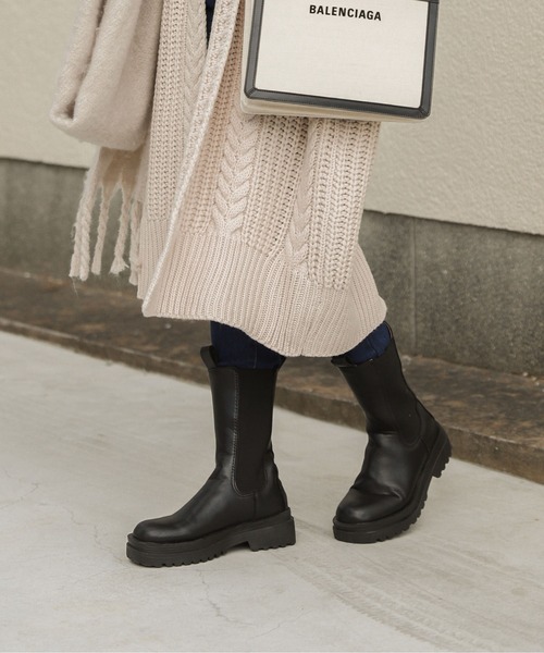 La-gemme（ラジェム）の「サイドゴアロングブーツ（ブーツ・レディース・ホワイト/ブラック・35/36/37/38/39/40）」の15枚目の写真