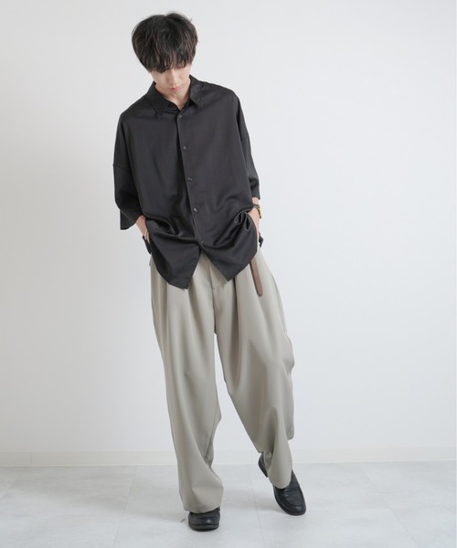 EDDEN ELLEN(エデンエレン)の「【EDDEN ELLEN】テーパードワイドスラックス(スラックス・メンズ・ライトグレー/ブラック/ライトベージュ/モカ・SMALL/MEDIUM/LARGE/X-SMALL)」の10枚目の写真