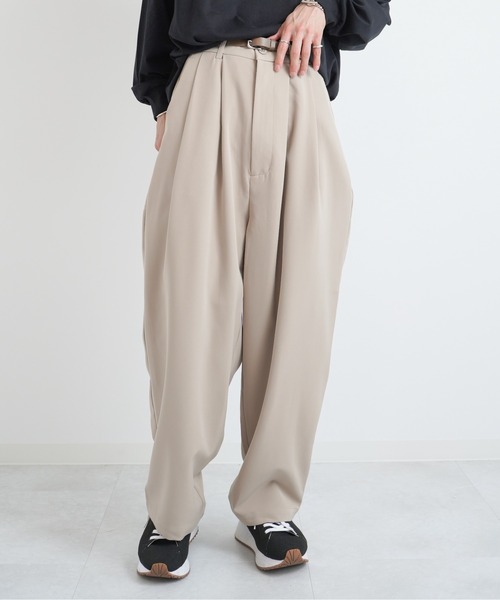 EDDEN ELLEN(エデンエレン)の「【EDDEN ELLEN】テーパードワイドスラックス(スラックス・メンズ・ライトグレー/ブラック/ライトベージュ/モカ・SMALL/MEDIUM/LARGE/X-SMALL)」の21枚目の写真