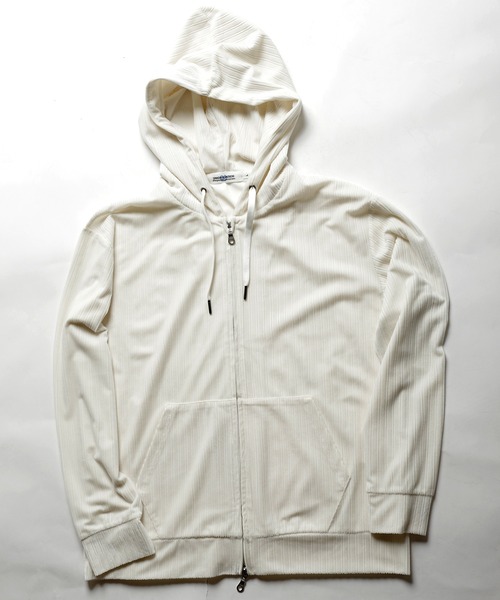UNION STATION（ユニオンステーション）の「ベロアストライプZIPパーカー（パーカー・メンズ・ベージュ/ブラウン/オフホワイト・LL/M/L）」の9枚目の写真