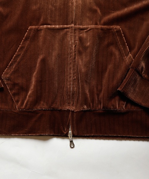 UNION STATION（ユニオンステーション）の「ベロアストライプZIPパーカー（パーカー・メンズ・ベージュ/ブラウン/オフホワイト・LL/M/L）」の17枚目の写真