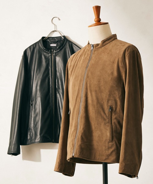 JOURNAL STANDARD relume(ジャーナルスタンダード レリューム)の「◆SUEDE RIDERS JACKET/スウェード ライダースジャケット(ライダースジャケット・メンズ・ベージュ・MEDIUM/LARGE)」の5枚目の写真
