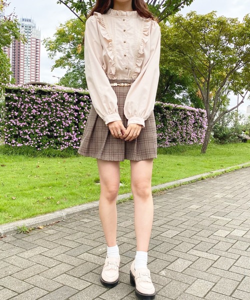 セール】ピーチクロスフリルブラウス【ZOZOTOWN限定アイテム】（シャツ