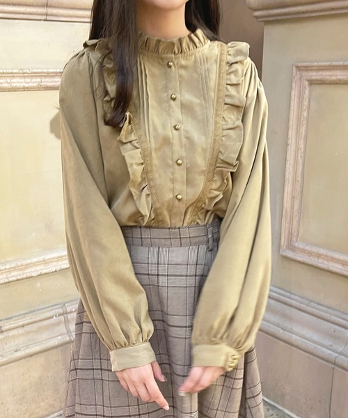 セール】ピーチクロスフリルブラウス【ZOZOTOWN限定アイテム】（シャツ