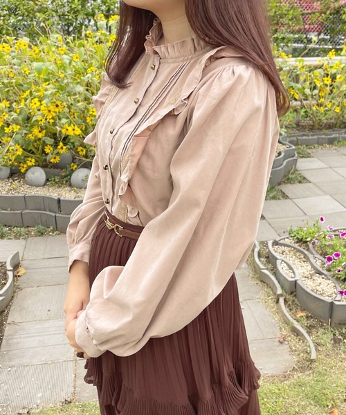 ペコちゃん※UNITED ARROWS フリル付きベージュポロシャツ 2025年最新