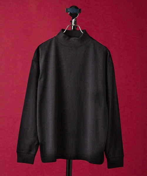 WEGO by こーせ（ウィゴーバイコーセ）の「∴WEGO by こーせ/モックネックロングスリーブカットソー（Tシャツ/カットソー・メンズ・ブラック/ホワイト・MEDIUM/LARGE）」の9枚目の写真