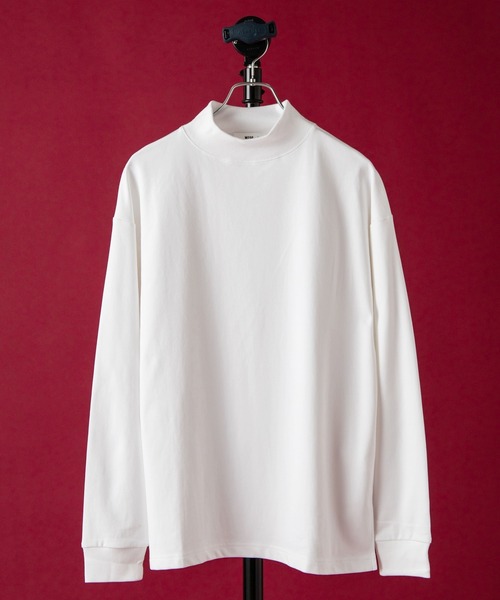 WEGO by こーせ（ウィゴーバイコーセ）の「∴WEGO by こーせ/モックネックロングスリーブカットソー（Tシャツ/カットソー・メンズ・ブラック/ホワイト・MEDIUM/LARGE）」の4枚目の写真