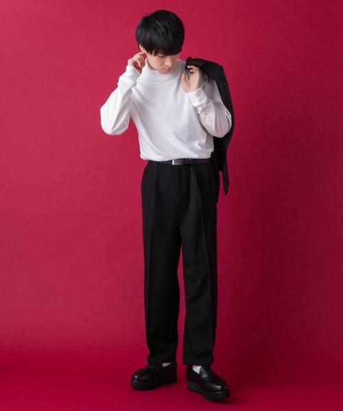 WEGO by こーせ（ウィゴーバイコーセ）の「∴WEGO by こーせ/モックネックロングスリーブカットソー（Tシャツ/カットソー・メンズ・ブラック/ホワイト・MEDIUM/LARGE）」の16枚目の写真