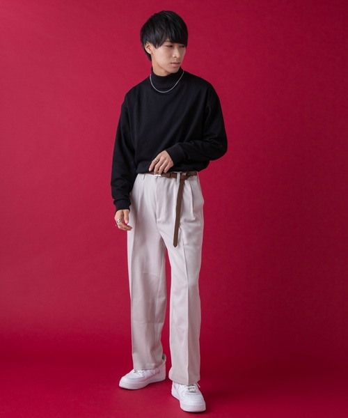 WEGO by こーせ（ウィゴーバイコーセ）の「∴WEGO by こーせ/モックネックロングスリーブカットソー（Tシャツ/カットソー・メンズ・ブラック/ホワイト・MEDIUM/LARGE）」の13枚目の写真