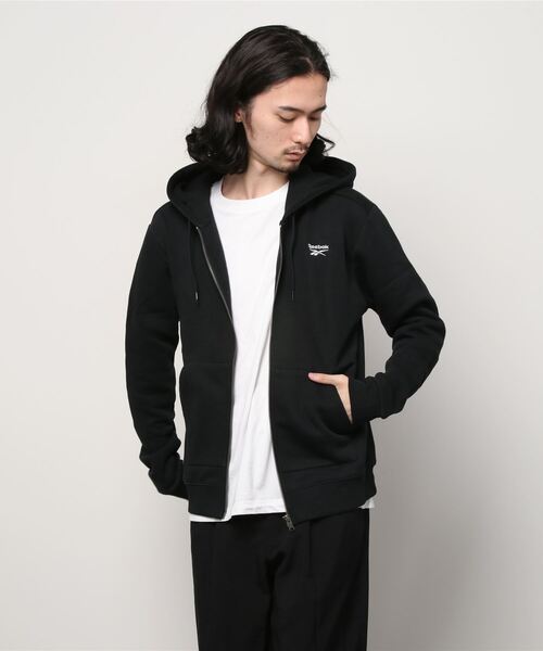 Reebok(リーボック)の「 アイデンティティ ジップアップ フーディー / Identity Zip-Up Hoodie(パーカー・メンズ・ヘザーグレー/ブラック・LARGE/MEDIUM/SMALL/X-SMALL/X-LARGE/XXX-LARGE/XX-LARGE)」の10枚目の写真