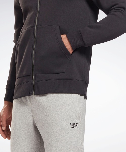 Reebok(リーボック)の「 アイデンティティ ジップアップ フーディー / Identity Zip-Up Hoodie(パーカー・メンズ・ヘザーグレー/ブラック・LARGE/MEDIUM/SMALL/X-SMALL/X-LARGE/XXX-LARGE/XX-LARGE)」の3枚目の写真