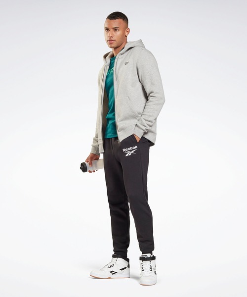 Reebok(リーボック)の「 アイデンティティ ジップアップ フーディー / Identity Zip-Up Hoodie(パーカー・メンズ・ヘザーグレー/ブラック・LARGE/MEDIUM/SMALL/X-SMALL/X-LARGE/XXX-LARGE/XX-LARGE)」の9枚目の写真
