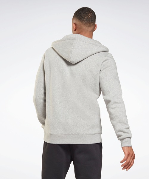 Reebok(リーボック)の「 アイデンティティ ジップアップ フーディー / Identity Zip-Up Hoodie(パーカー・メンズ・ヘザーグレー/ブラック・LARGE/MEDIUM/SMALL/X-SMALL/X-LARGE/XXX-LARGE/XX-LARGE)」の6枚目の写真
