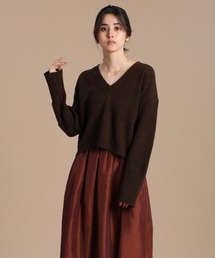 INED | 《INED30th×スタイリスト辻直子》Vネッククロップドニット(ニット/セーター)