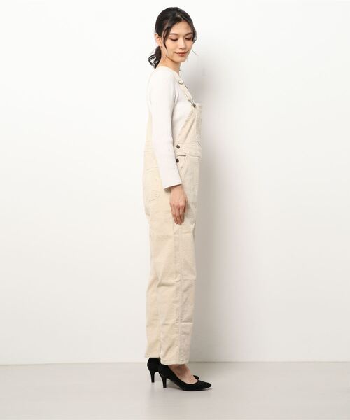 RUGGEDWORKS（ラゲッドワークス）の「《親子お揃い》　太畝ストレッチコーデュロイオーバーオール（ママ用）（その他パンツ・レディース・アイボリー/ブラウン・FREE）」の10枚目の写真