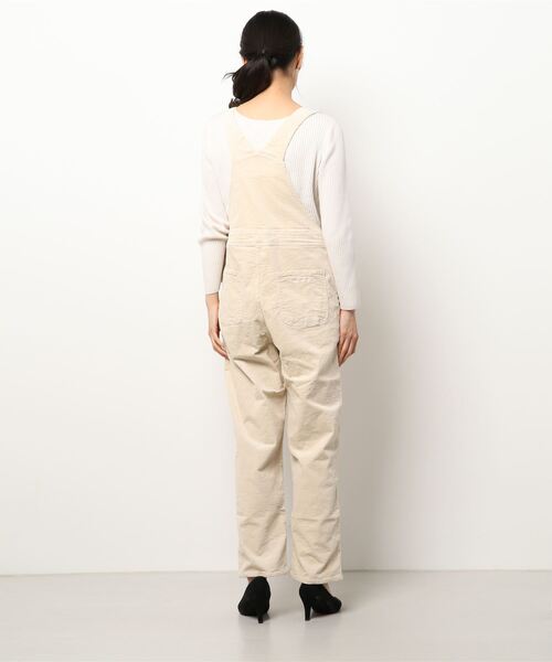 RUGGEDWORKS（ラゲッドワークス）の「《親子お揃い》　太畝ストレッチコーデュロイオーバーオール（ママ用）（その他パンツ・レディース・アイボリー/ブラウン・FREE）」の8枚目の写真