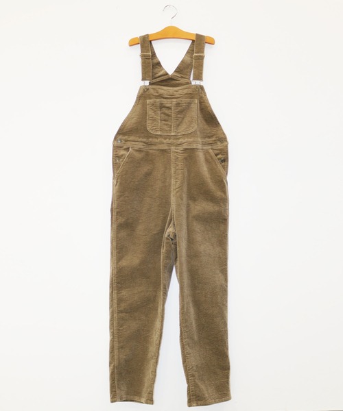RUGGEDWORKS（ラゲッドワークス）の「《親子お揃い》　太畝ストレッチコーデュロイオーバーオール（ママ用）（その他パンツ・レディース・アイボリー/ブラウン・FREE）」の5枚目の写真