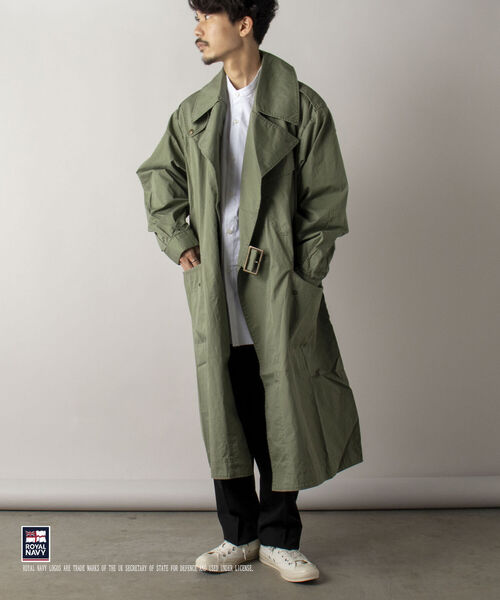 GLOSTER(グロスター)の「【ROYAL NAVY/ロイヤル ネイビー】MOTORCYCLE COAT モーターサイクルコート(その他アウター・メンズ・ネイビー/セージグリーン・MEDIUM)」の9枚目の写真