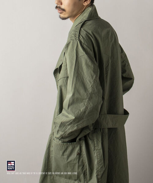 GLOSTER(グロスター)の「【ROYAL NAVY/ロイヤル ネイビー】MOTORCYCLE COAT モーターサイクルコート(その他アウター・メンズ・ネイビー/セージグリーン・MEDIUM)」の4枚目の写真