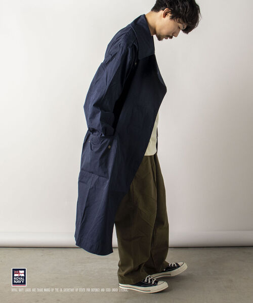 GLOSTER(グロスター)の「【ROYAL NAVY/ロイヤル ネイビー】MOTORCYCLE COAT モーターサイクルコート(その他アウター・メンズ・ネイビー/セージグリーン・MEDIUM)」の11枚目の写真