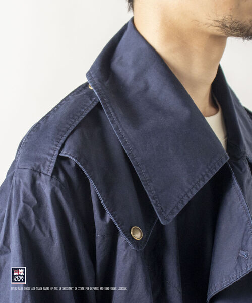 GLOSTER(グロスター)の「【ROYAL NAVY/ロイヤル ネイビー】MOTORCYCLE COAT モーターサイクルコート(その他アウター・メンズ・ネイビー/セージグリーン・MEDIUM)」の7枚目の写真
