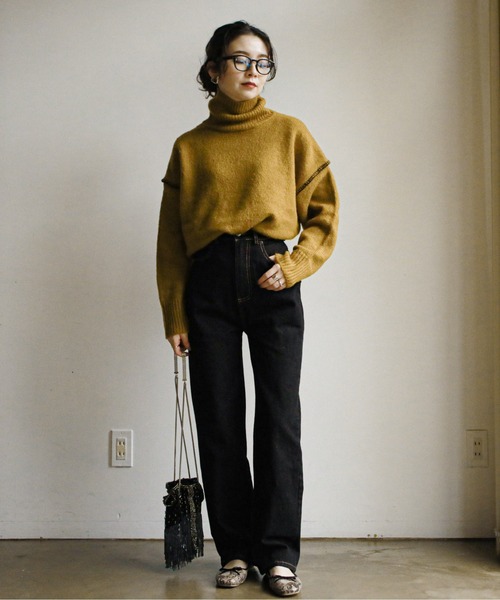 feepur（フェピュール）の「ハイウエストストレートデニム（デニムパンツ・レディース・ネイビー/グレー系その他/シルバーグレー/ブラック・MEDIUM/SMALL）」の8枚目の写真