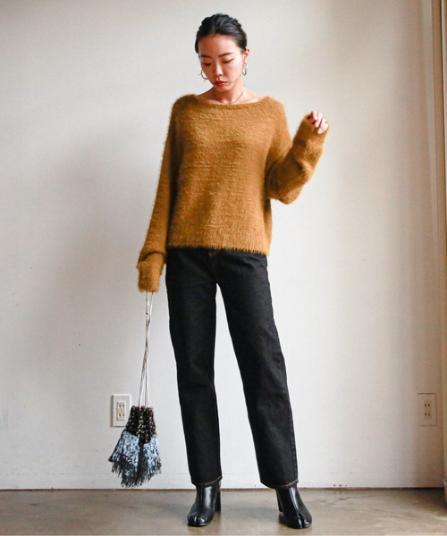 feepur（フェピュール）の「ハイウエストストレートデニム（デニムパンツ・レディース・ネイビー/グレー系その他/シルバーグレー/ブラック・MEDIUM/SMALL）」の6枚目の写真