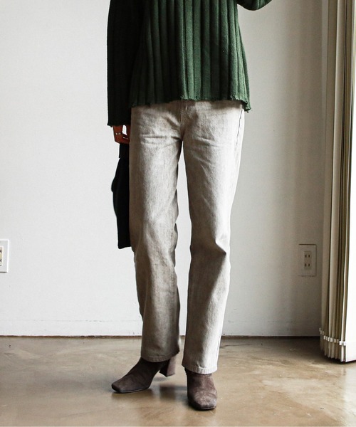 feepur（フェピュール）の「ハイウエストストレートデニム（デニムパンツ・レディース・ネイビー/グレー系その他/シルバーグレー/ブラック・MEDIUM/SMALL）」の13枚目の写真